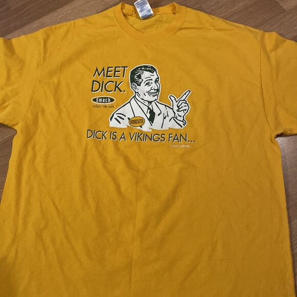 Minnesota Vikings Football Smack Talk “Don't be a Dick” Shirt  XL - Picture 4 of 9